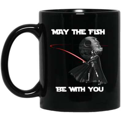 Fish Be With You Black Mug 11oz (2-sided)