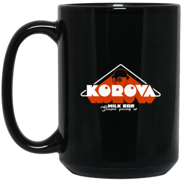 Korova Milk Bar Black Mug 15oz (2-sided)
