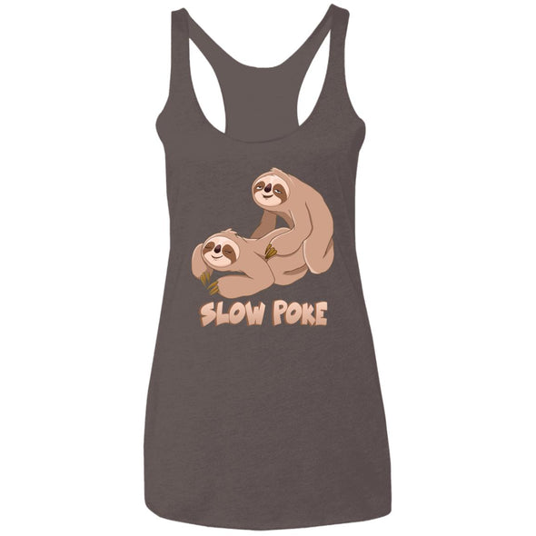 Slow Poke Sloth Ladies Racerback Tank