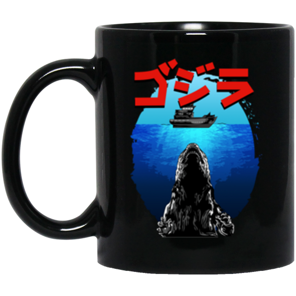 Godzilla Jaws Black Mug 11oz (2-sided)