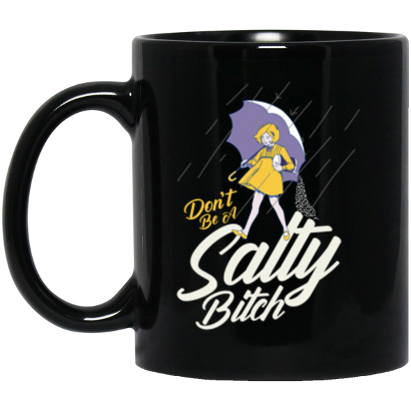 Salty Bitch Black Mug 11oz (2-sided)