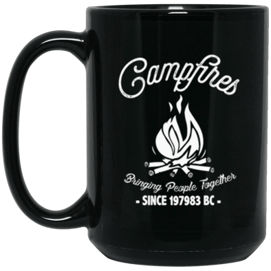 Camp Fires Black Mug 15oz (2-sided)