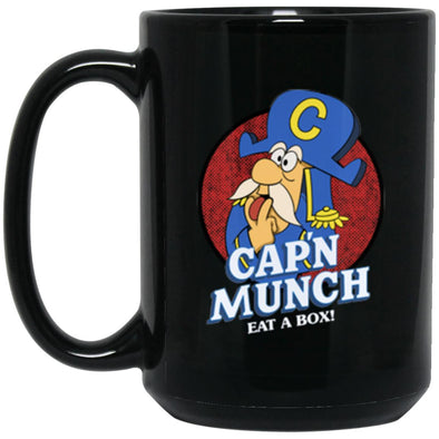 Cap'n Munch Black Mug 15oz (2-sided)