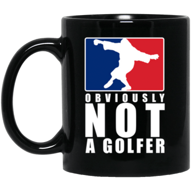 Not Golfer Black Mug 11oz (2-sided)