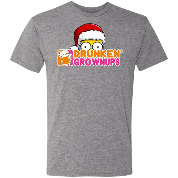 Drunken Grownups Christmas Premium Triblend Tee