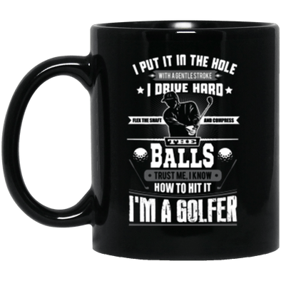 Im A Golfer Black Mug 11oz (2-sided)