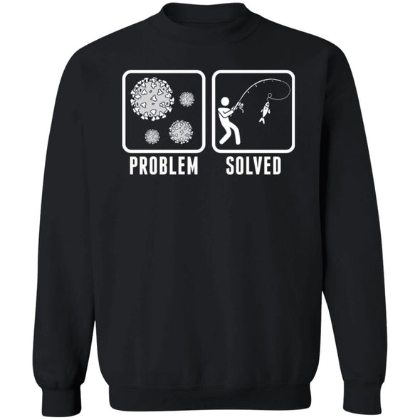 Quarantine Problem Solved Fishing Crewneck Sweatshirt