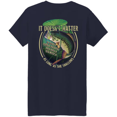 Short, Fat, Big Mouth Bass Ladies Cotton Tee