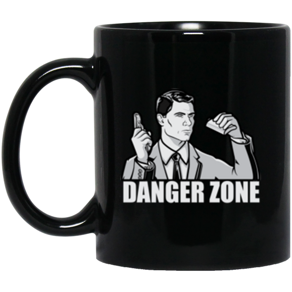Danger Zone Black Mug 11oz (2-sided)