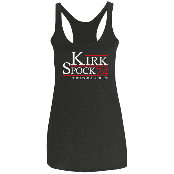 Kirk Spock 24 Ladies Racerback Tank