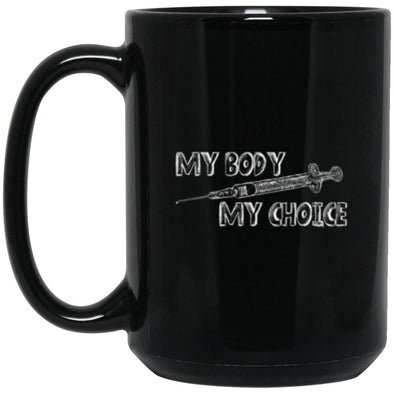 My Body My Choice Black Mug 15oz (2-sided)