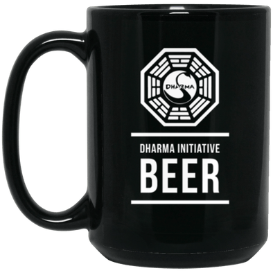Dharma Beer Black Mug 15oz (2-sided)