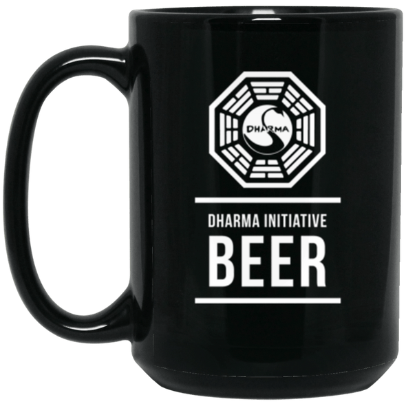 Dharma Beer Black Mug 15oz (2-sided)