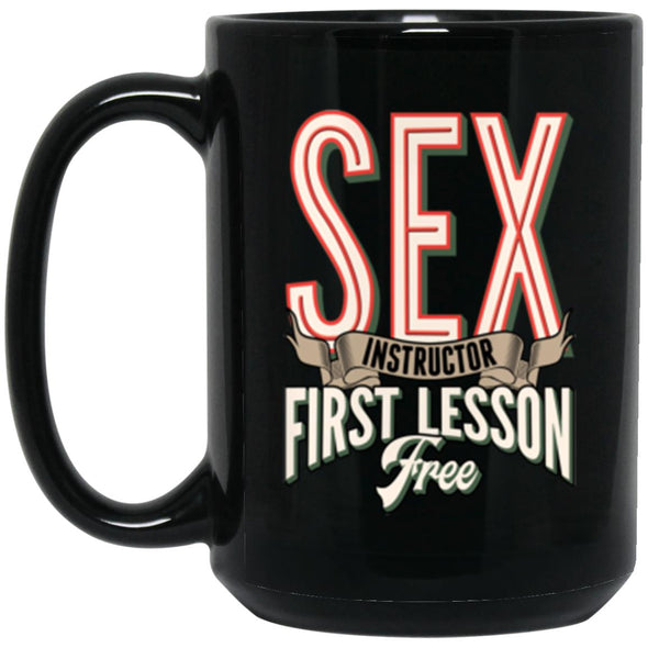 Sex Instructor Black Mug 15oz (2-sided)