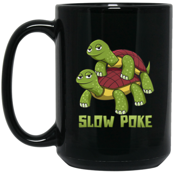 Slow Poke Black Mug 15oz (2-sided)