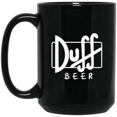 Duff Beer Black Mug 15oz (2-sided)