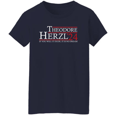 Theodore Herzl 24 Ladies Cotton Tee