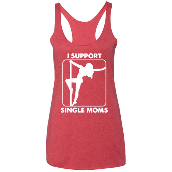 Support Single Moms Ladies Racerback Tank