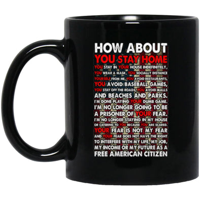 Free American Citizen Black Mug 11oz (2-sided)