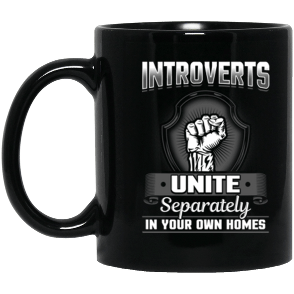 Introverts Black Mug 11oz (2-sided)