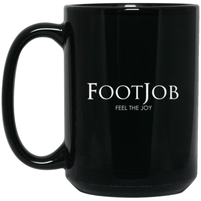 FootJob Black Mug 15oz (2-sided)