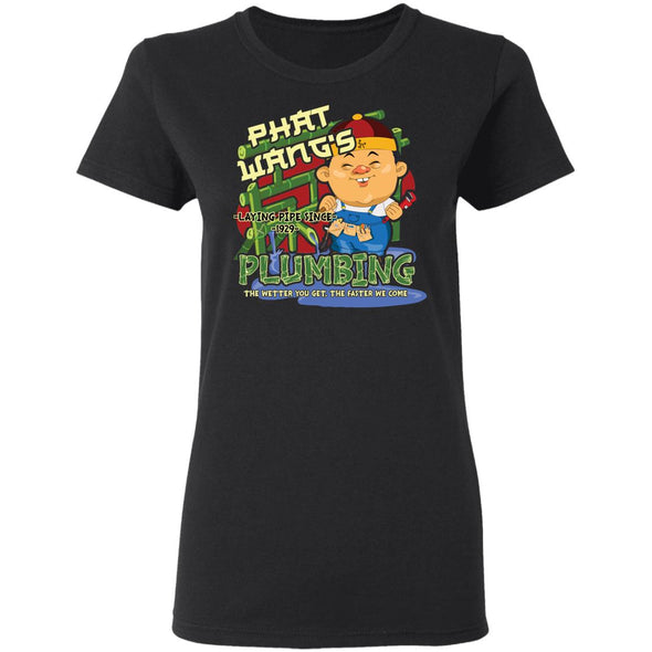 Phat Wang's Plumbing Ladies Cotton Tee