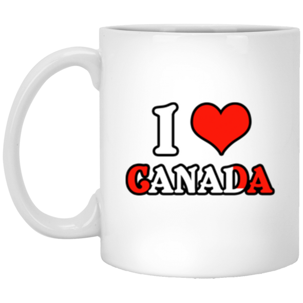 Love Canada White Mug 11oz (2-sided)