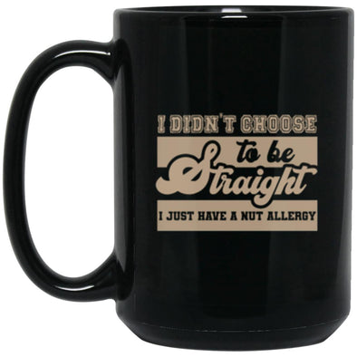 Nut Allergy Black Mug 15oz (2-sided)