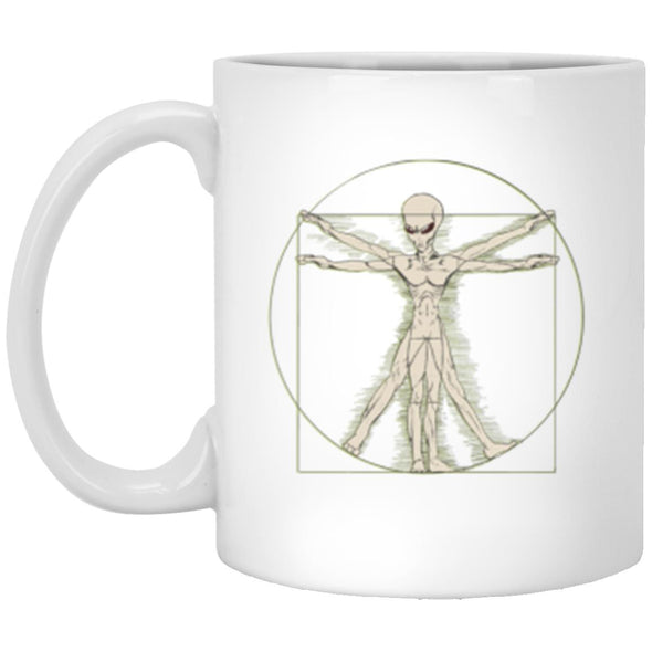 Vitruvian Alien White Mug 11oz (2-sided)