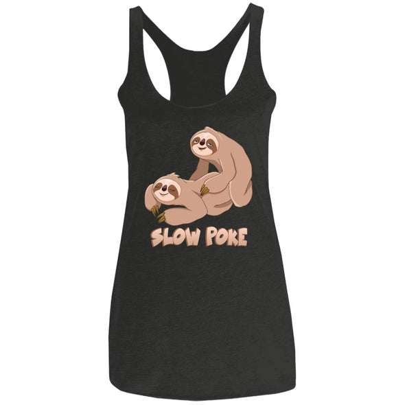Slow Poke Sloth Ladies Racerback Tank