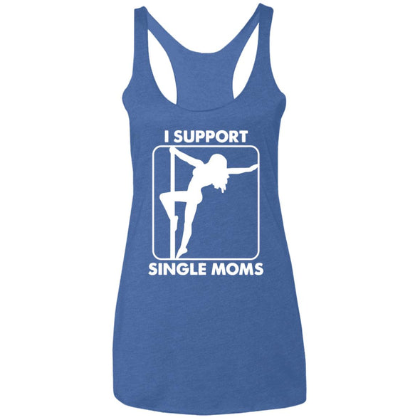 Support Single Moms Ladies Racerback Tank