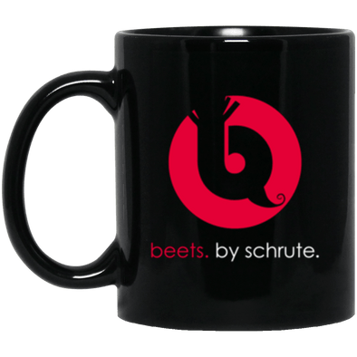Beets by Schrute Black Mug 11oz (2-sided)