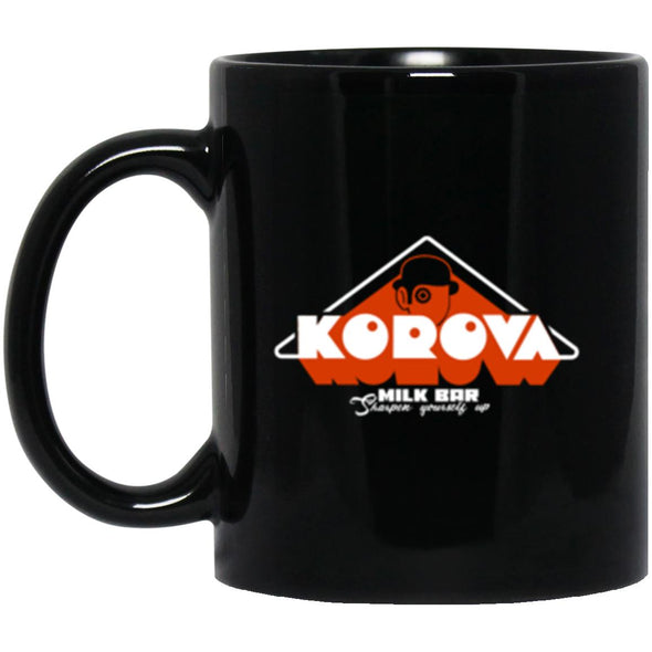 Korova Milk Bar Black Mug 11oz (2-sided)
