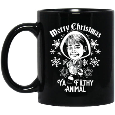 Filthy Animal Christmas Black Mug 11oz (2-sided)