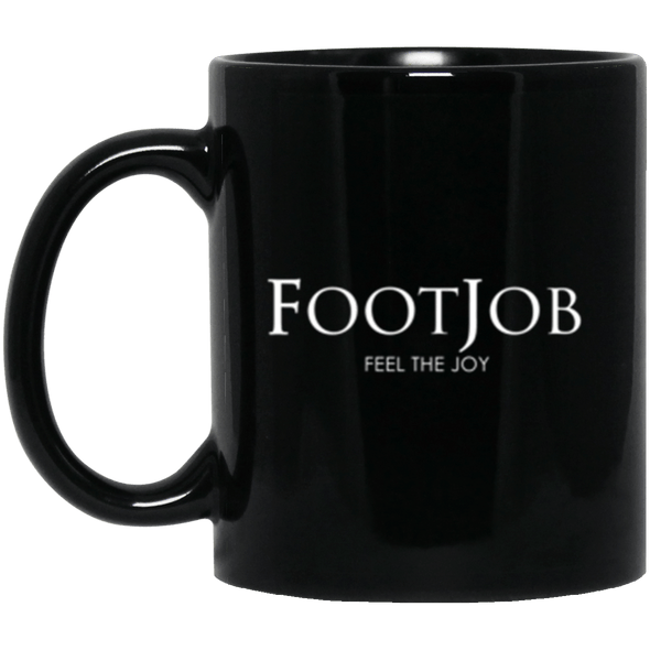 FootJob Black Mug 11oz (2-sided)