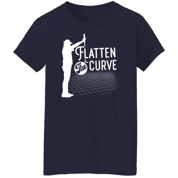 Flatten The Curve Golf Ladies Cotton Tee