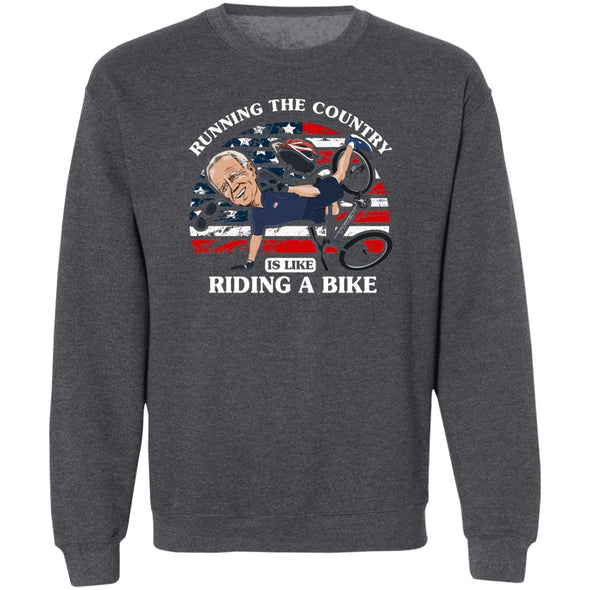 Biden Biking Crewneck Sweatshirt