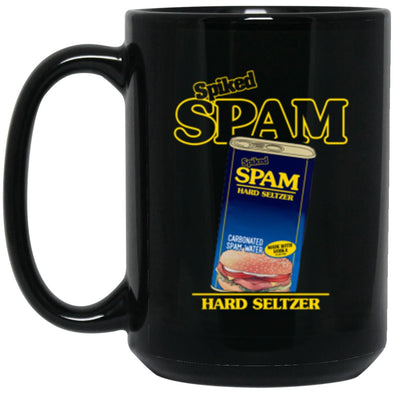 Spiked Spam Seltzer Black Mug 15oz (2-sided)