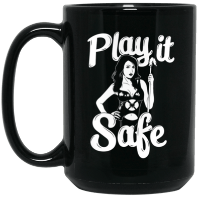 Play it Safe Black Mug 15oz (2-sided)