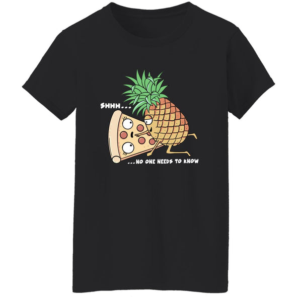 Pineapple On Pizza  Ladies Cotton Tee