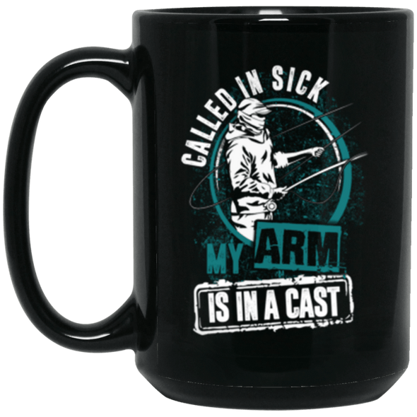 Mid Cast Black Mug 15oz (2-sided)