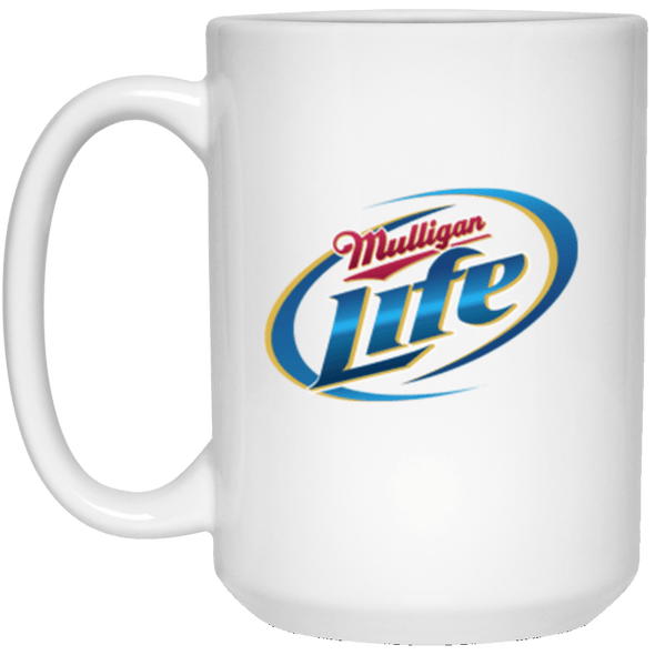 Mulligan Life White Mug 15oz (2-sided)