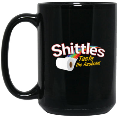 Shittles Black Mug 15oz (2-sided)