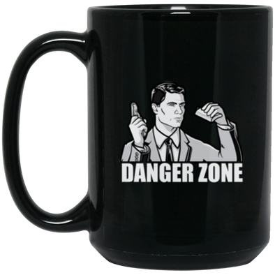 Danger Zone Black Mug 15oz (2-sided)