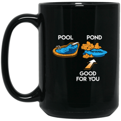 Pool Pond Black Mug 15oz (2-sided)