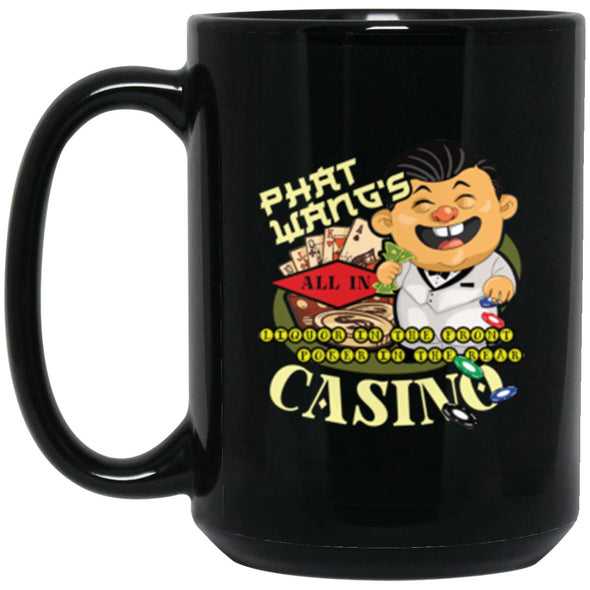 Phat Wang's Casino Black Mug 15oz (2-sided)