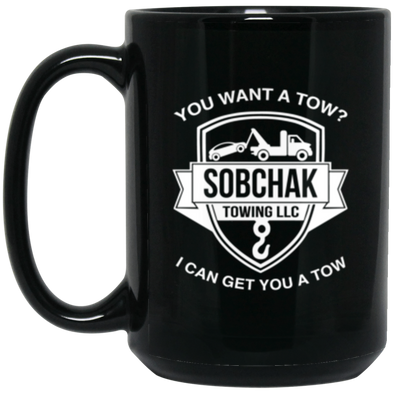 Sobchak Towing Black Mug 15oz (2-sided)