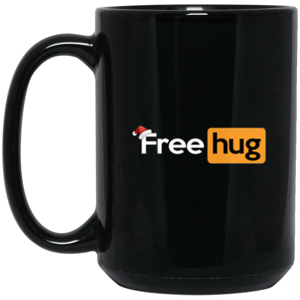 Free Hug Christmas Black Mug 15oz (2-sided)