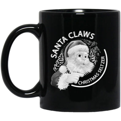 Santa Claws Black Mug 11oz (2-sided)