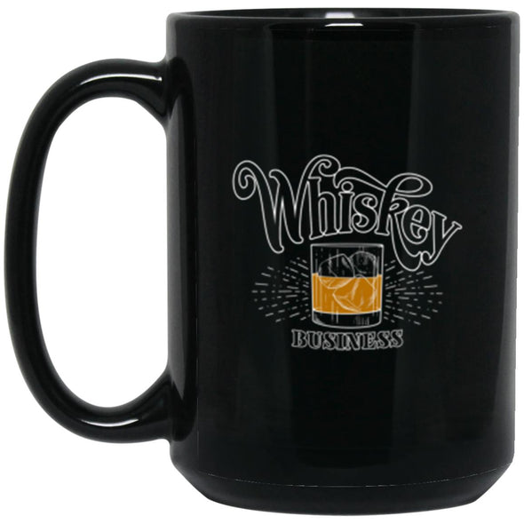 Whiskey Business Black Mug 15oz (2-sided)